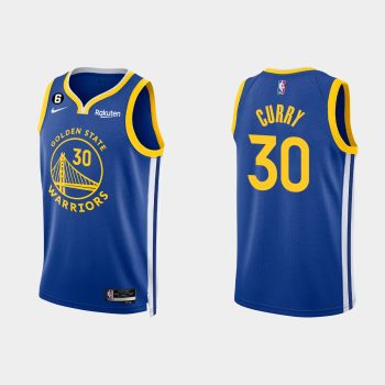 Golden State Warriors #30 Stephen Curry Icon Edition Royal Jersey 2022-23