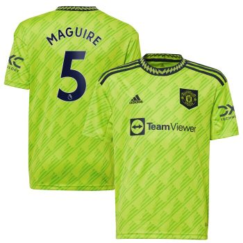 Harry Maguire Manchester United Youth 2022-23 Third Replica Player Jersey - Neon Green