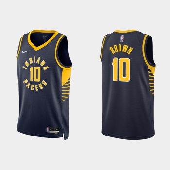 Indiana Pacers #10 Kendall Brown Icon Edition Black Jersey 2022-23