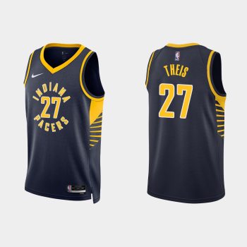Indiana Pacers #27 Daniel Theis Icon Edition Black Jersey 2022-23