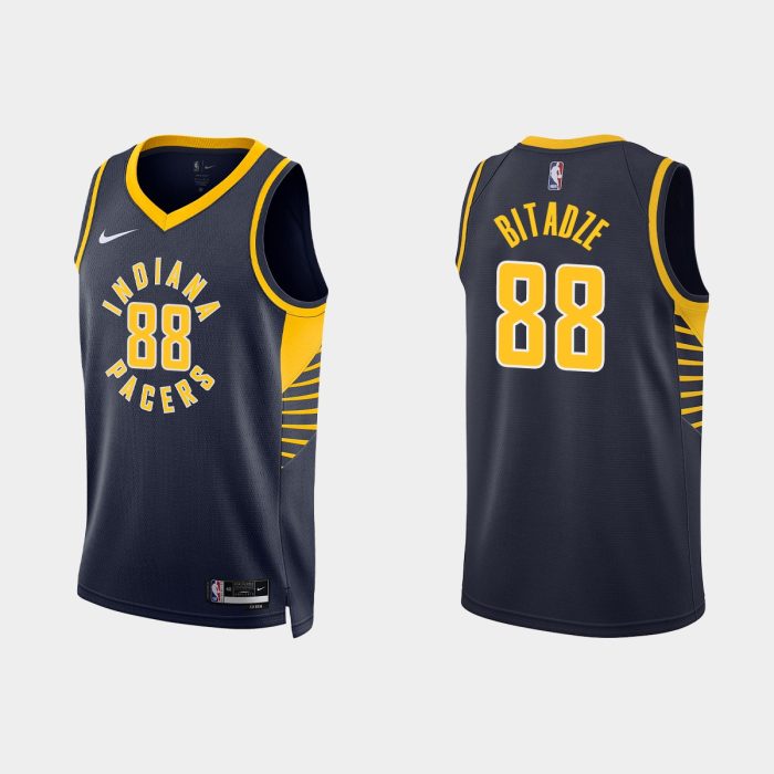 Indiana Pacers #88 Goga Bitadze Icon Edition Black Jersey 2022-23