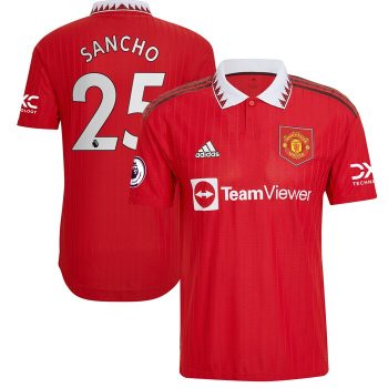 Jadon Sancho Manchester United 2022-23 Home Player Jersey - Red