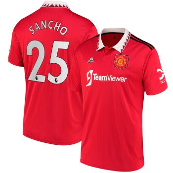 Jadon Sancho Manchester United 2022-23 Home Replica Player Jersey - Red