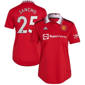 Jadon Sancho Manchester United Women 2022-23 Home Replica Player Jersey - Red