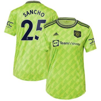 Jadon Sancho Manchester United Women 2022-23 Third Replica Player Jersey - Neon Green