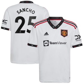 Jadon Sancho Manchester United Youth 2022-23 Away Replica Player Jersey - White