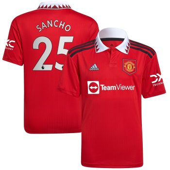 Jadon Sancho Manchester United Youth 2022-23 Home Replica Player Jersey - Red