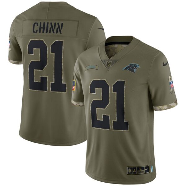 Jeremy Chinn Carolina Panthers 2022 Salute To Service Limited Jersey - Olive