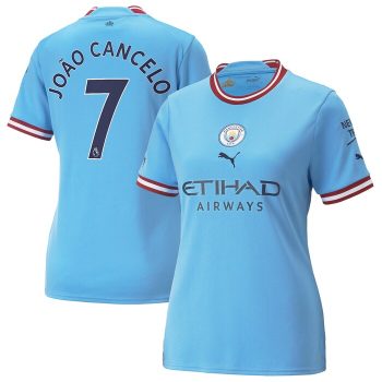 Joao Cancelo Manchester City Women 2022-23 Home Replica Player Jersey - Light Blue