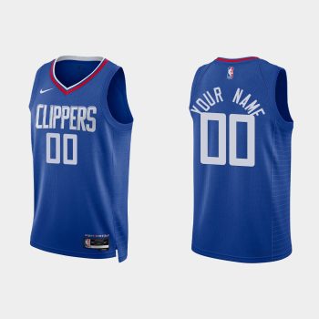 Los Angeles Clippers #00 Custom Icon Edition Blue Jersey 2022-23