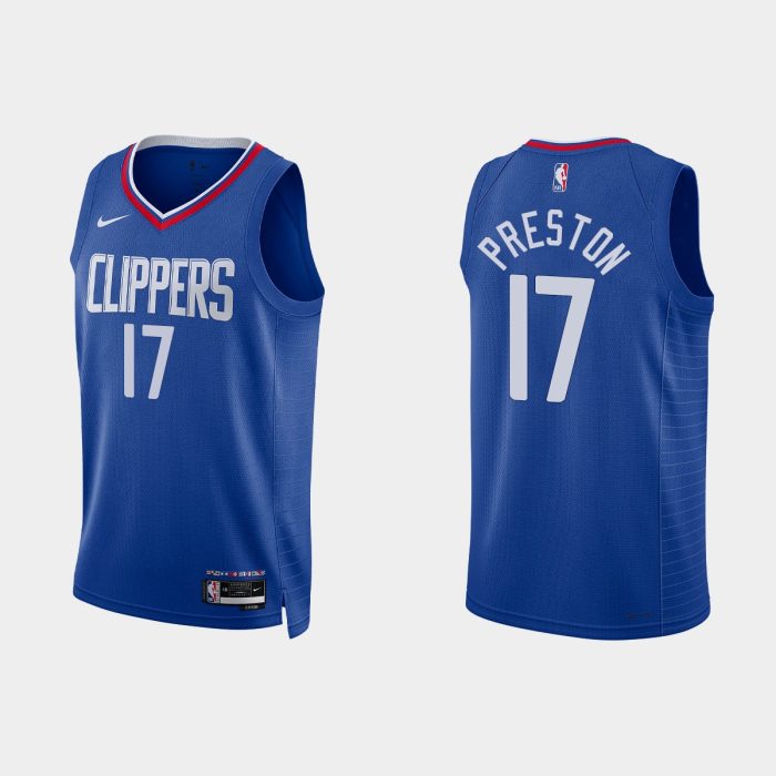 Los Angeles Clippers #17 Jason Preston Icon Edition Blue Jersey 2022-23