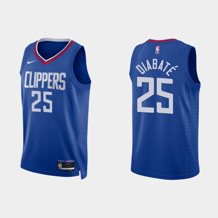 Los Angeles Clippers #25 Moussa Diabate Icon Edition Blue Jersey 2022-23