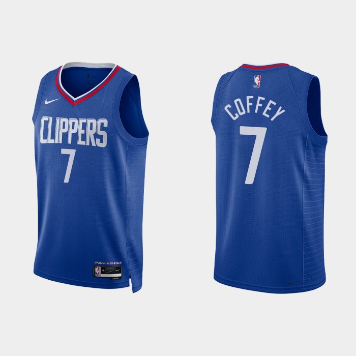 Los Angeles Clippers #7 Amir Coffey Icon Edition Blue Jersey 2022-23