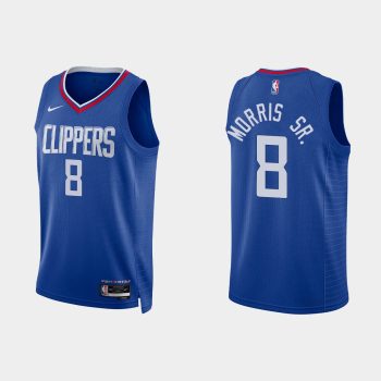 Los Angeles Clippers #8 Marcus Morris Sr. Icon Edition Blue Jersey 2022-23