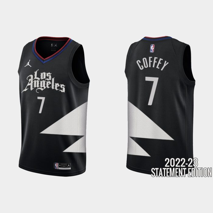 Los Angeles Clippers Amir Coffey #7 Black 2022-23 Statement Edition Jersey