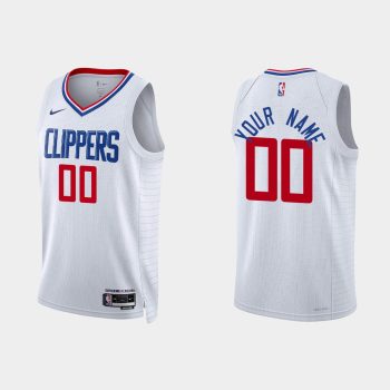 Los Angeles Clippers Custom #00 Association Edition White Jersey