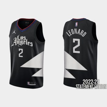 Los Angeles Clippers Kawhi Leonard #2 Black 2022-23 Statement Edition Jersey