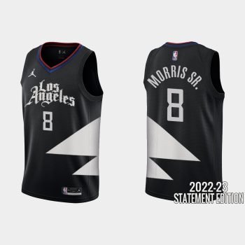 Los Angeles Clippers Marcus Morris Sr. #8 Black 2022-23 Statement Edition Jersey