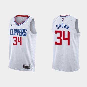 Los Angeles Clippers Moses Brown #34 Association Edition White Jersey