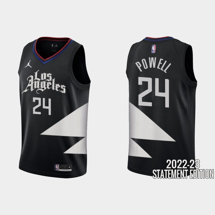 Los Angeles Clippers Norman Powell #24 Black 2022-23 Statement Edition Jersey