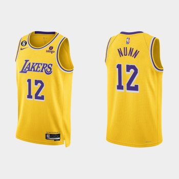 Los Angeles Lakers #12 Kendrick Nunn Icon Edition Gold Jersey 2022-23