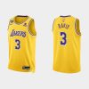 Los Angeles Lakers #3 Anthony Davis Icon Edition Gold Jersey 2022-23