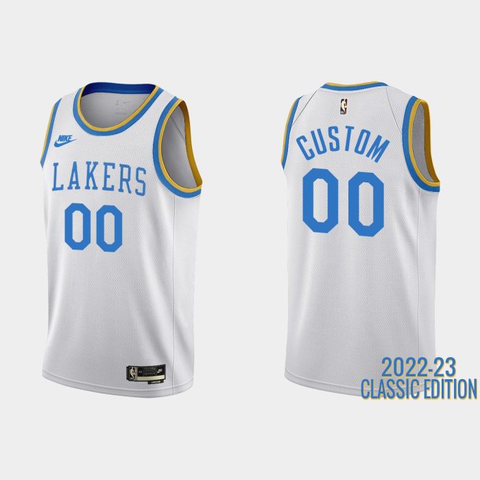 Los Angeles Lakers Custom #00 2022-23 Classic Edition White Jersey