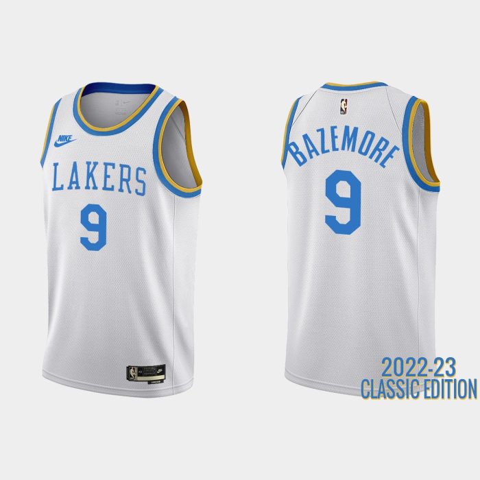 Los Angeles Lakers Kent Bazemore #9 2022-23 Classic Edition White Jersey