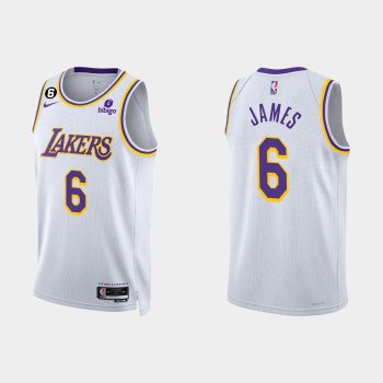 Los Angeles Lakers LeBron James #6 2022-23 Association Edition White Jersey Swingman