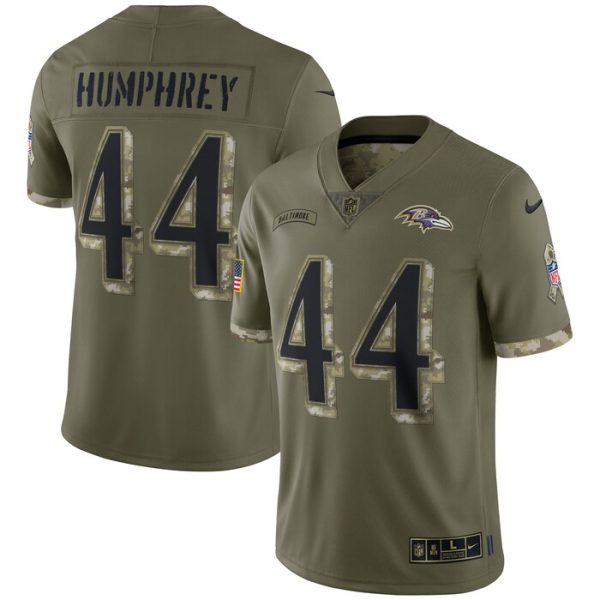 Marlon Humphrey Baltimore Ravens 2022 Salute To Service Limited Jersey - Olive
