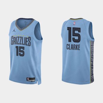 Memphis Grizzlies #15 Brandon Clarke Statement Edition Light Blue Jersey 2022-23