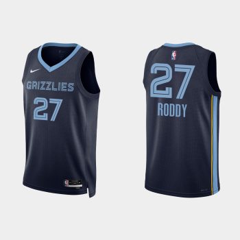 Memphis Grizzlies #27 David Roddy Icon Edition Navy Jersey 2022-23