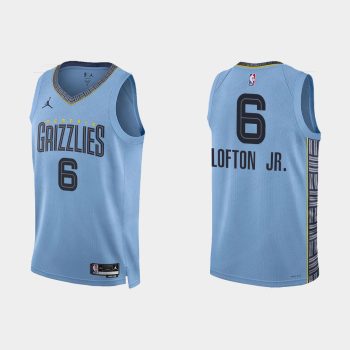 Memphis Grizzlies #6 Kenneth Lofton Jr. Statement Edition Light Blue Jersey 2022-23