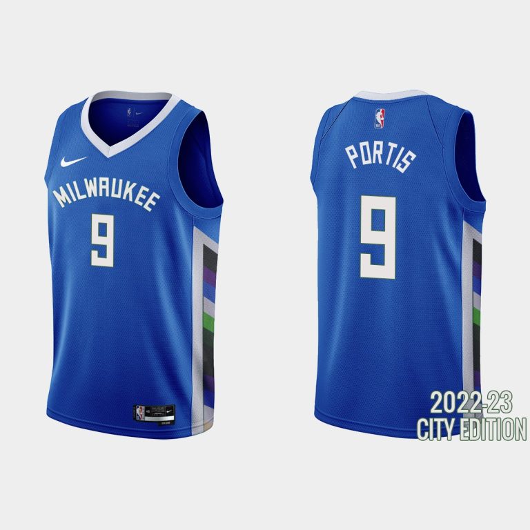 Milwaukee Bucks #9 Bobby Portis 2022-23 City Edition Blue Jersey