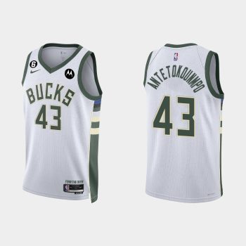 Milwaukee Bucks Thanasis Antetokounmpo #43 Association Edition White Jersey