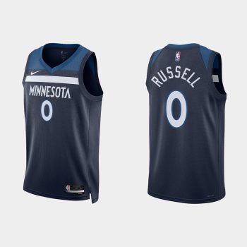 Minnesota Timberwolves #0 D'Angelo Russell Icon Edition Navy Jersey 2022-23