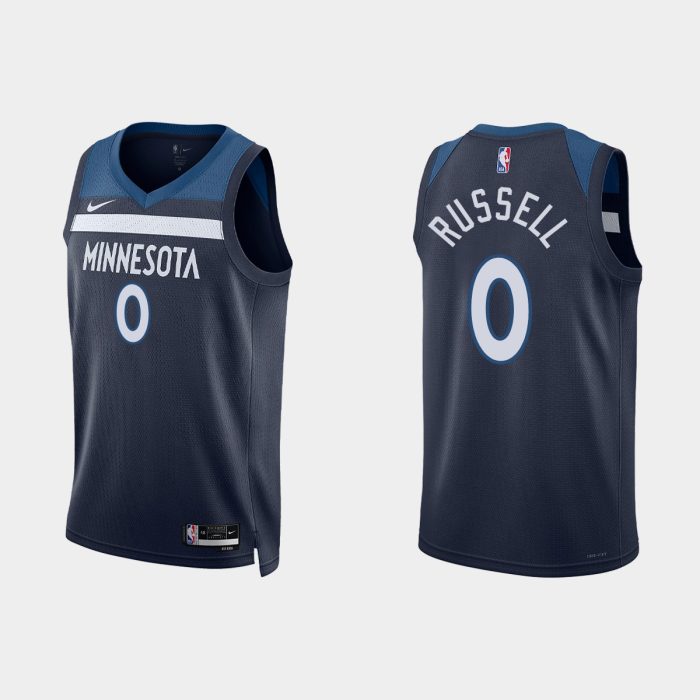 Minnesota Timberwolves #0 D'Angelo Russell Icon Edition Navy Jersey 2022-23