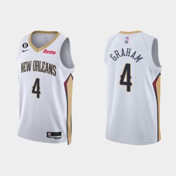 New Orleans Pelicans Devonte' Graham #4 Association Edition White Jersey