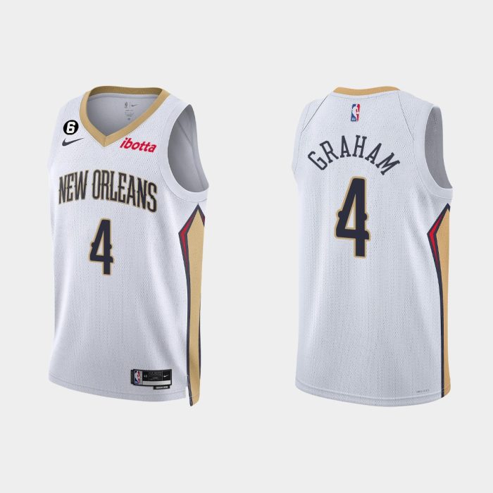 New Orleans Pelicans Devonte' Graham #4 Association Edition White Jersey