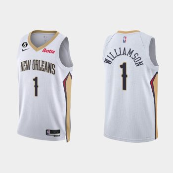 New Orleans Pelicans Zion Williamson #1 Association Edition White Jersey