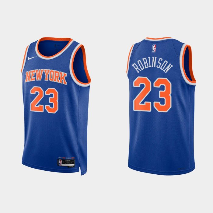 New York Knicks #23 Mitchell Robinson 2022-23 Icon Edition Royal Jersey