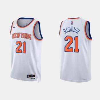 New York Knicks Cam Reddish #21 2022-23 Association Edition White Jersey Swingman