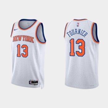 New York Knicks Evan Fournier #13 2022-23 Association Edition White Jersey Swingman