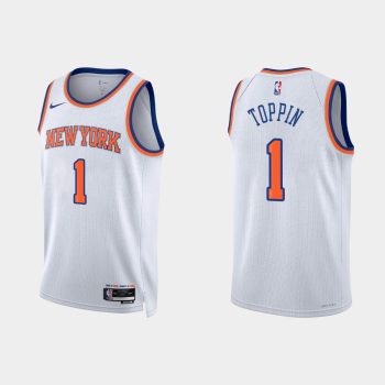 New York Knicks Obi Toppin #1 2022-23 Association Edition White Jersey Swingman