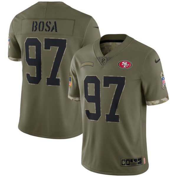 Nick Bosa San Francisco 49ers 2022 Salute To Service Limited Jersey - Olive