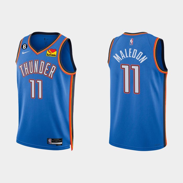 Oklahoma City Thunder #11 Theo Maledon Icon Edition White Jersey 2022-23