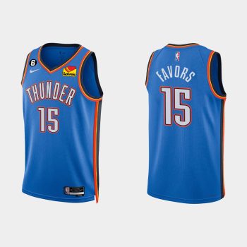 Oklahoma City Thunder #15 Derrick Favors Icon Edition White Jersey 2022-23