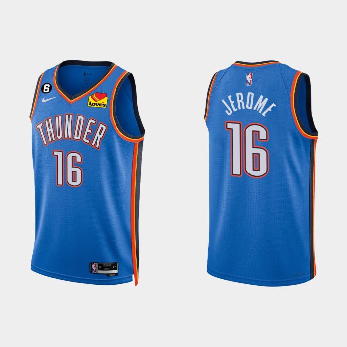 Oklahoma City Thunder #16 Ty Jerome Icon Edition White Jersey 2022-23