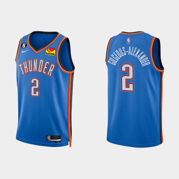 Oklahoma City Thunder #2 Shai Gilgeous-Alexander Icon Edition White Jersey 2022-23