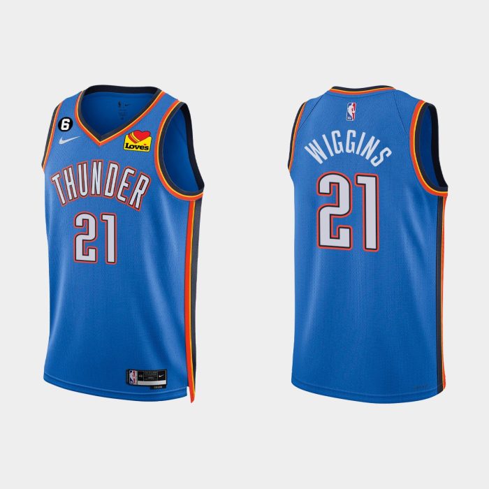 Oklahoma City Thunder #21 Aaron Wiggins Icon Edition White Jersey 2022-23